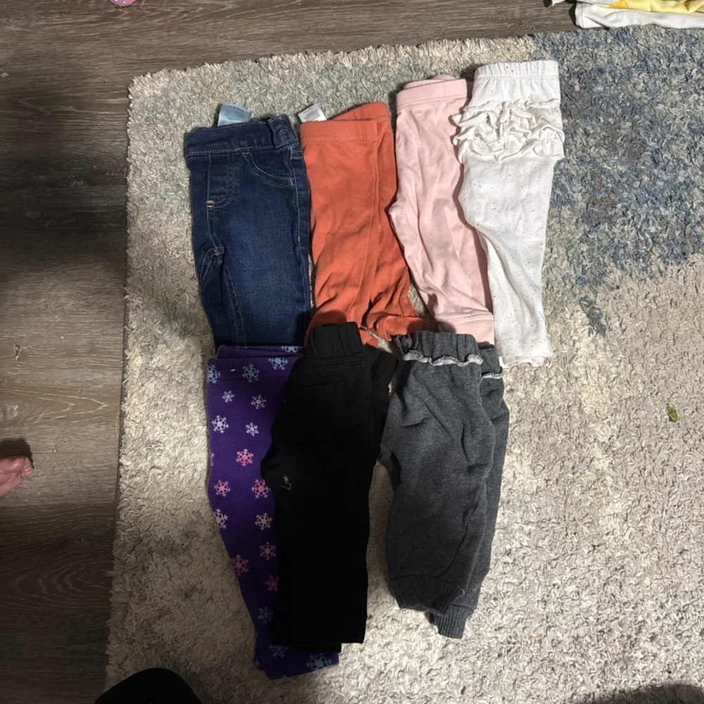 Carter's Kids Leggings Set - Blue, Orange, Pink, Black, Gray, White